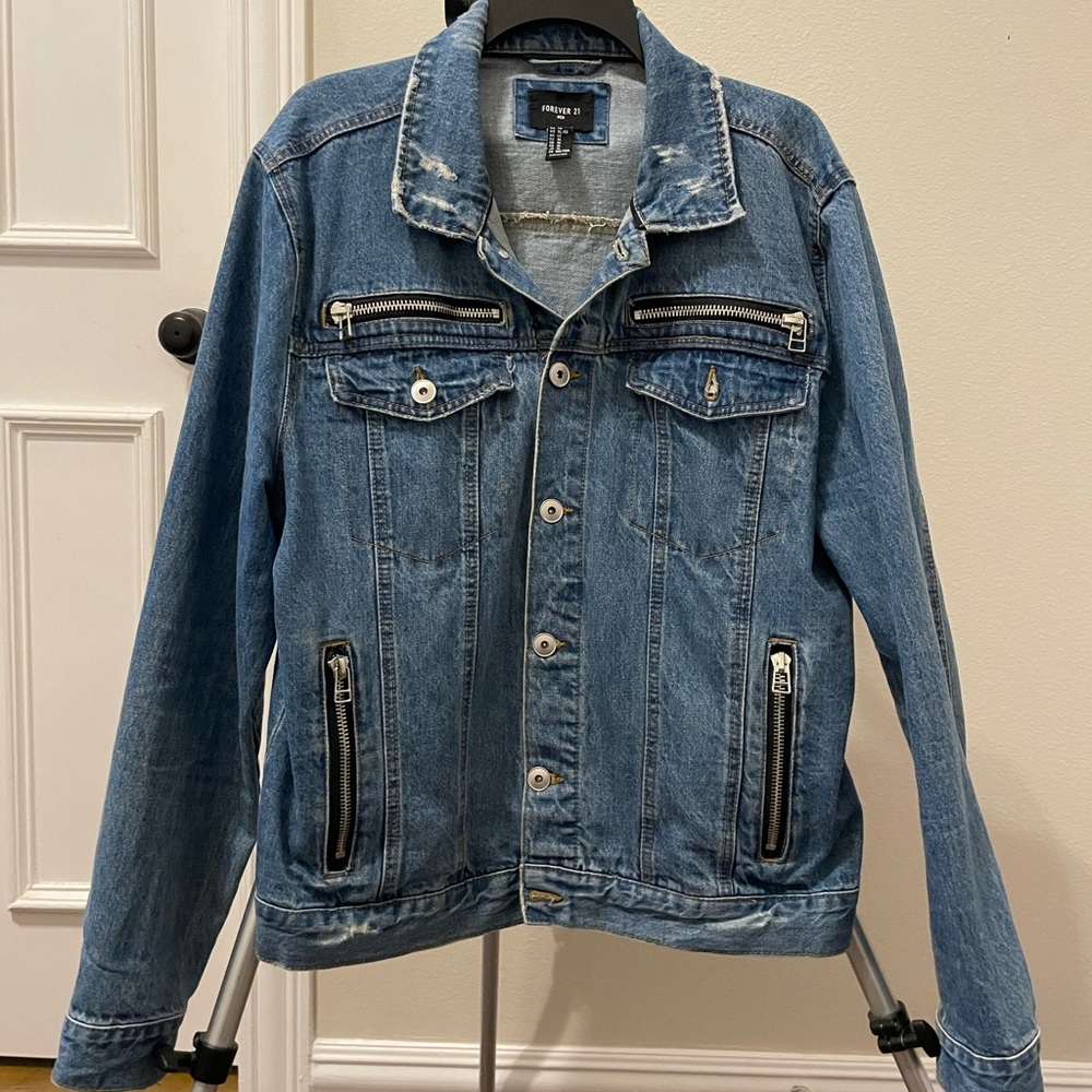 Men’s Bluesy Denim Jean Jacket XL